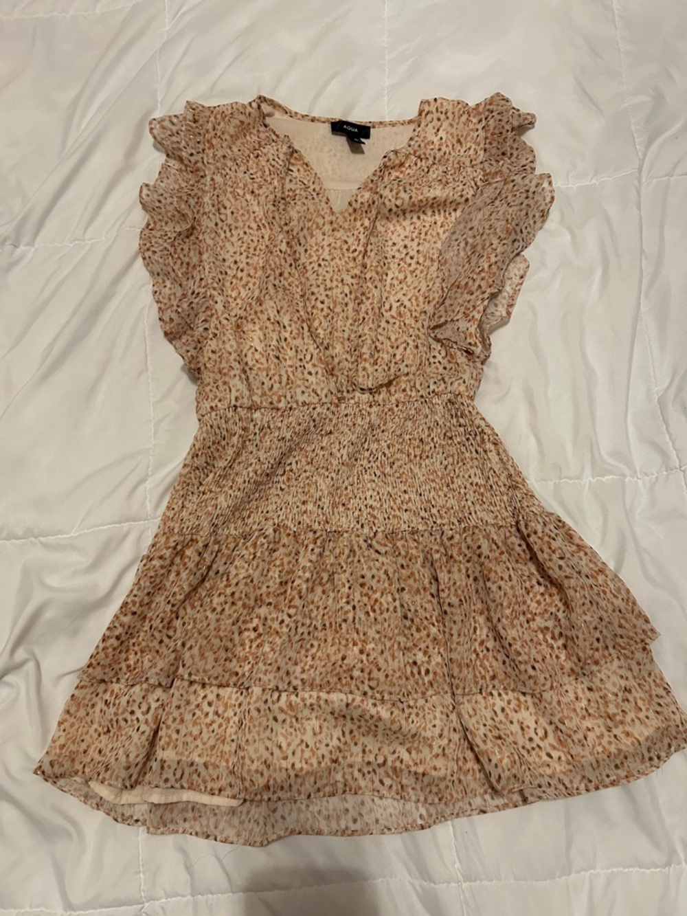 AQUA Women’s Cheetah Print Dress SZ XS EXCELLENT CONDITION